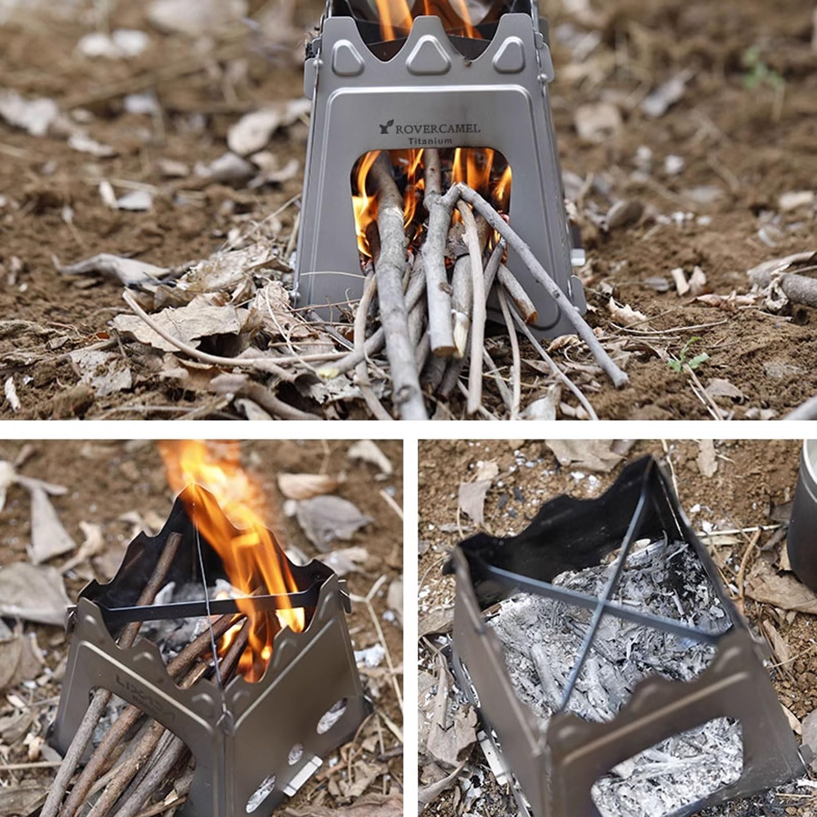 Camping Backofen Zeltofen Hergestellt Aus Rostfreiem Stahl Belüftete Bodenlöcher Nasses Holz Kann Verbrannt Werden Holzofen für Outdoor-Camping, Zelt(12.5 * 12.5 * 16CM)