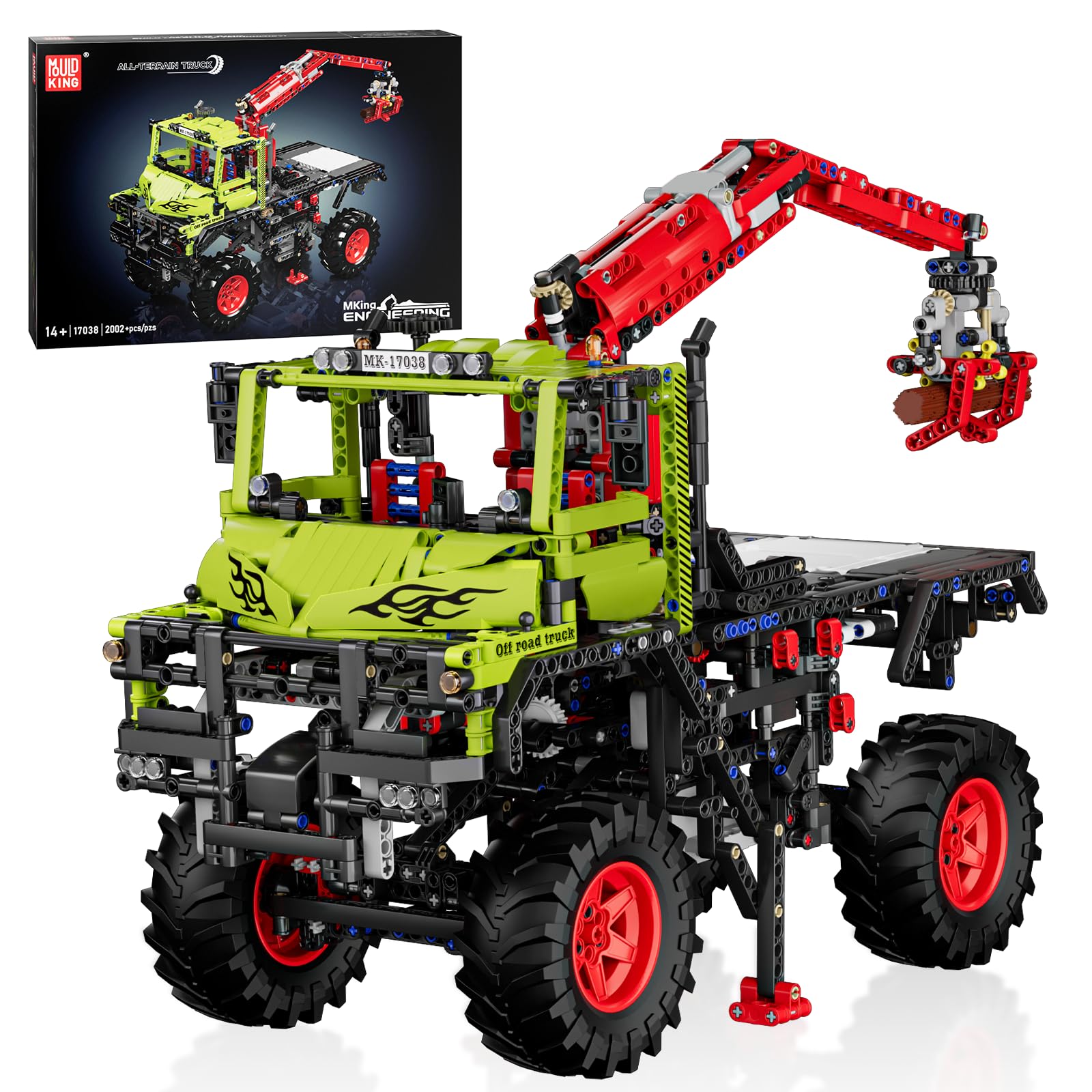 Mould King Off-Road Vehicle Construction Kit, Construction Kit for 4WD Off-Road Truck Model with Motor, 2002 Pieces STEM Toy for Boys from 14 Years & Adults, Technical Kit (17038)-image-44