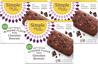 Almond Flour Snack Bars (Chocolate Brownie) with Organic Coconut Oil, Chia Seeds, Sunflower Seeds, and Flax Seeds, 6oz, 3 Count