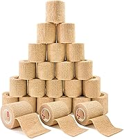 Vista 13 de [Paquete de 24 unidades de 2 pulgadas x 5 yardas] Vendajes autoadhesivos Carbou, vendaje deportivo elástico cohesivo para deportes, lesiones