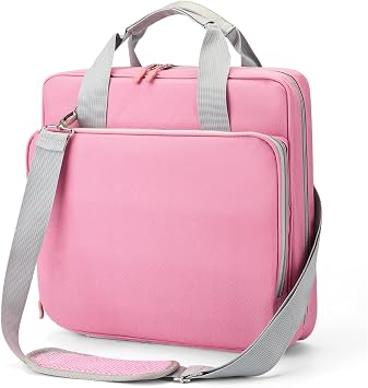 Zipper 3 inch Binder with Shoulder Strap Pink