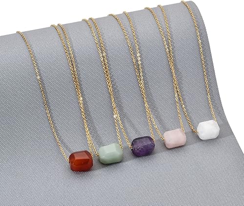 Miniatura 6 de Collar de cristal curativo de cornalina natural, collar de ansiedad terrosa y curación