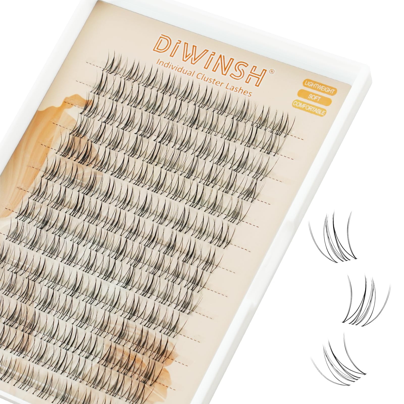 DIWINSH Wispy Cluster Lashes 140 Pcs 10mm Manga Eyelashes C Curl DIY Natural Individual Cluster Eyelash Extensions Thin Lash with Clear Lash Band Comfortable and Lightweight For Daily Wear (ME-10mm)