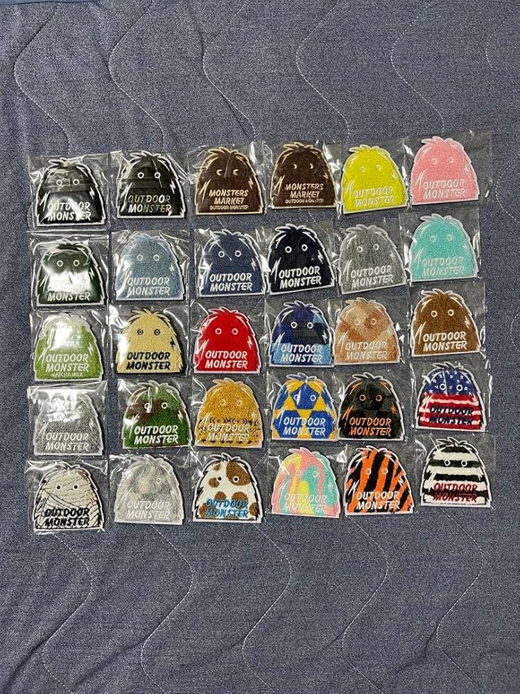 アウトドアモンスター　モフモフワッペン　4種セット　新品 アウトドアモンスター】もふもふワッペン | Hi-Monde（ハイモンド）