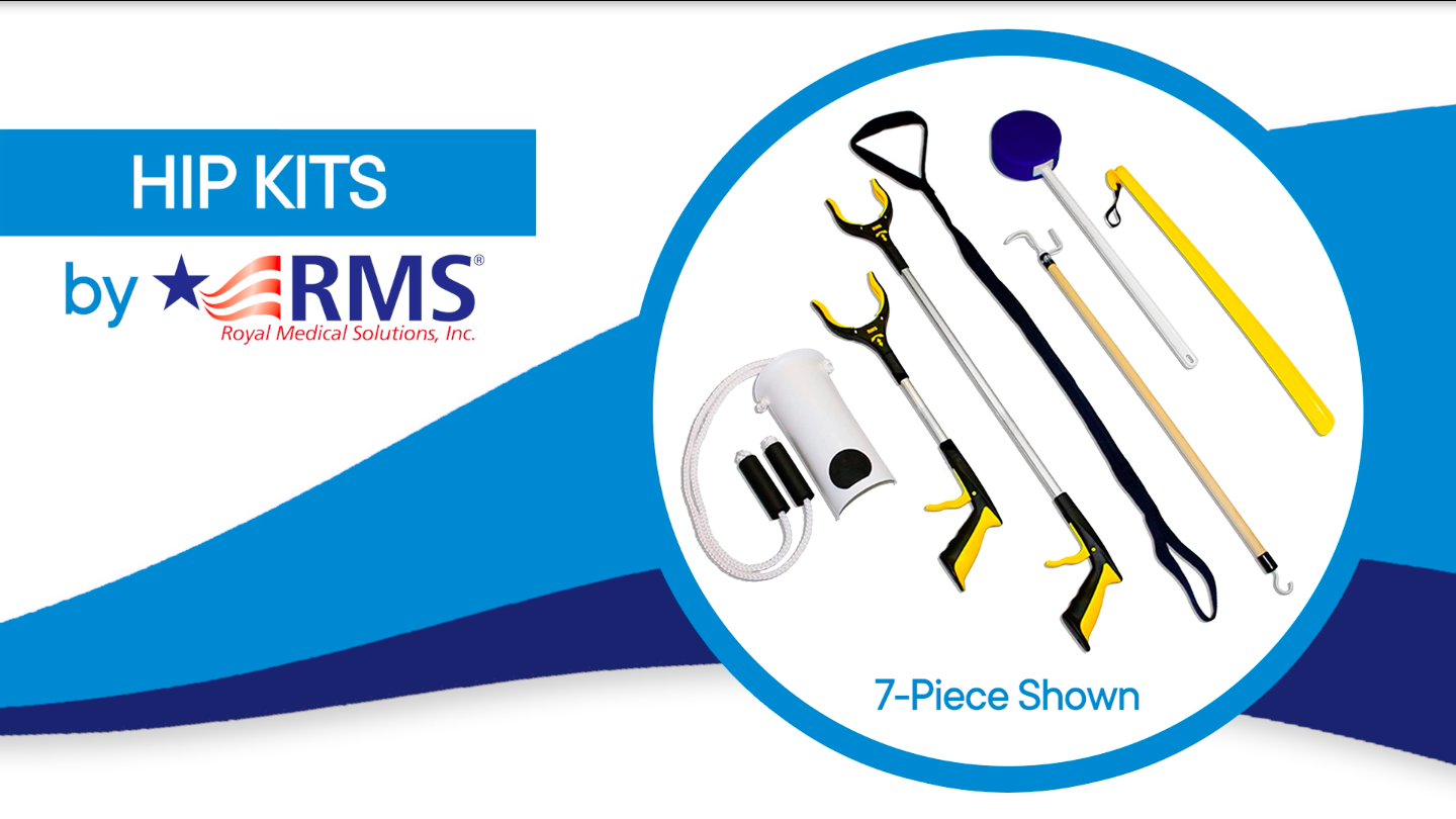 RMS Hip Knee Replacement Recovery Kit with Reacher Grabber