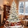 Hykolity 6 ft Prelit Christmas Tree, Artificial Aspen Fir Christmas Tree with 330 Warm White LED Lights, 797 PE&PVC Branch Tips, Metal Stand and Hinged Branches