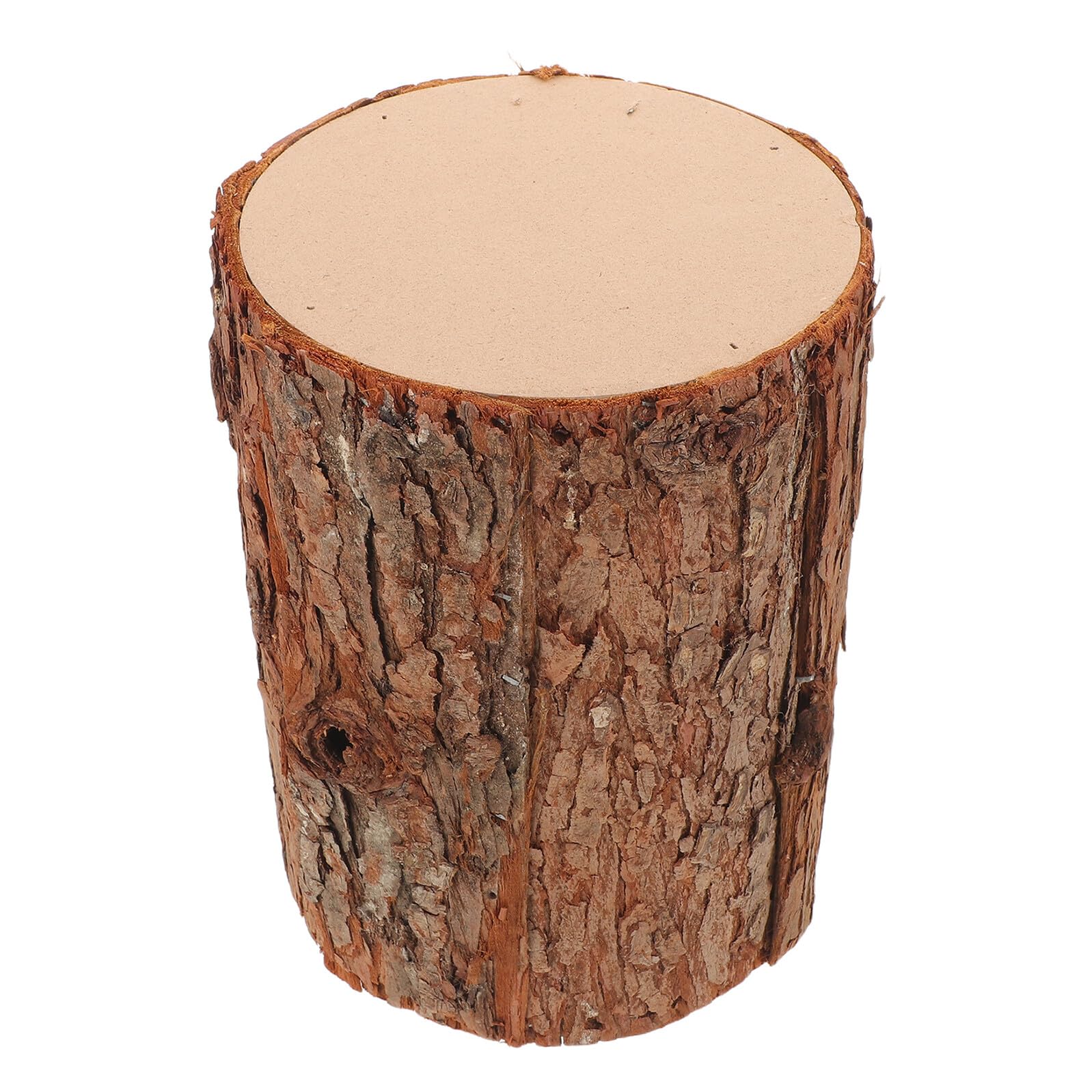 Housoutil Portavelas de Tocón de Árbol Navideño Textura de Corteza Natural de 20 X 15 CM Soporte Decorativo Resistente para Fotografía y Centros de Mesa Rústicos