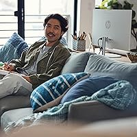 Vista 11 de HP 24 inch All-in-One Desktop PC, FHD Display, AMD Ryzen 7 7730U, 16 GB RAM, 512 GB SSD, AMD Radeon Graphics, Windows 11 Home, 24-cr0032 (2024)