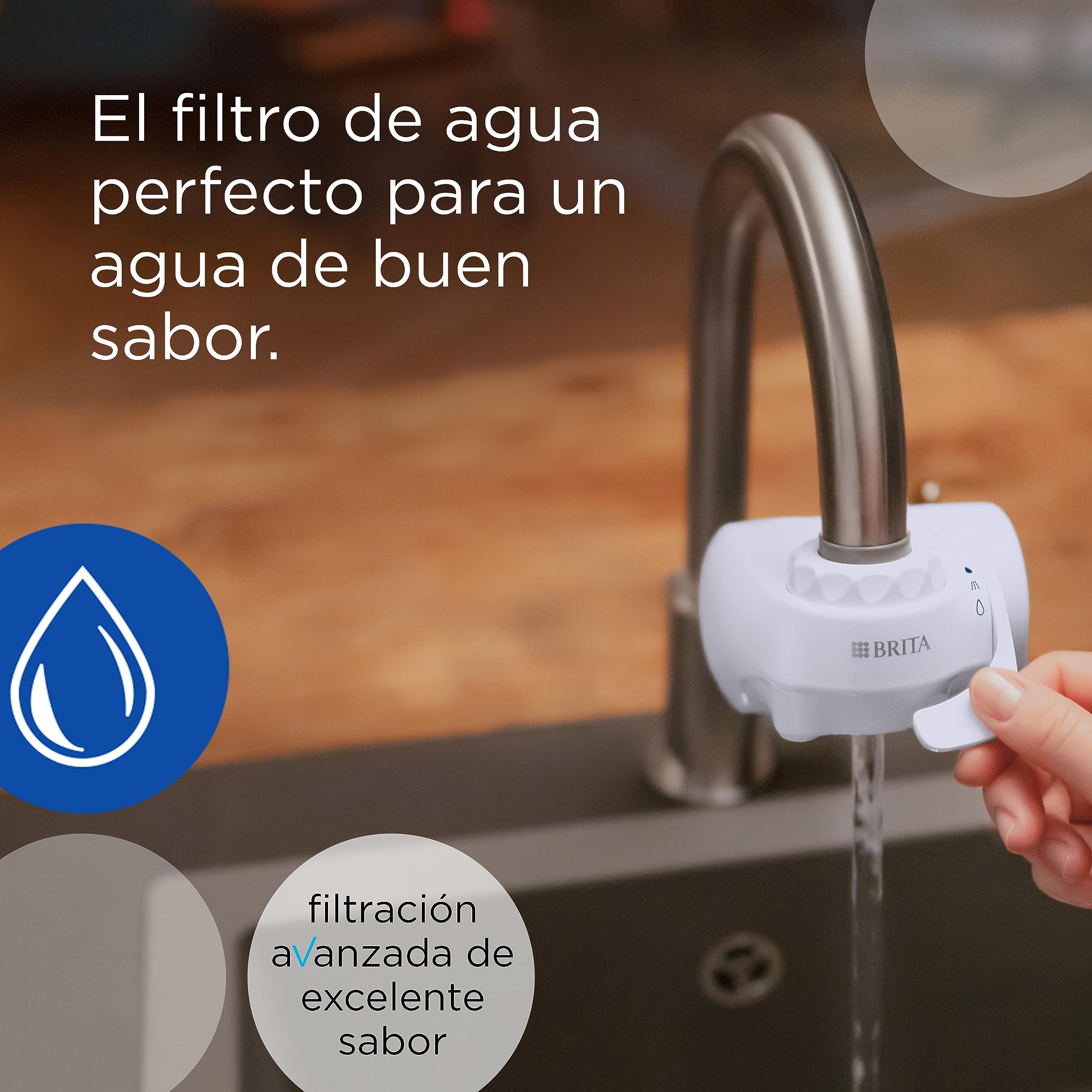 BRITA ON TAP V (600L) Cartucho de recambio de filtro de agua - para agua sostenible de buen sabor, reduce las micro partículas, PFAS, los metales pesados y otras sustancias que alteran el sabor - 3