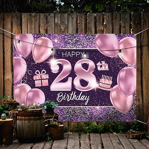 Miniatura 5 de PAKBOOM pancarta grande rosa con texto en inglés Happy Birthday