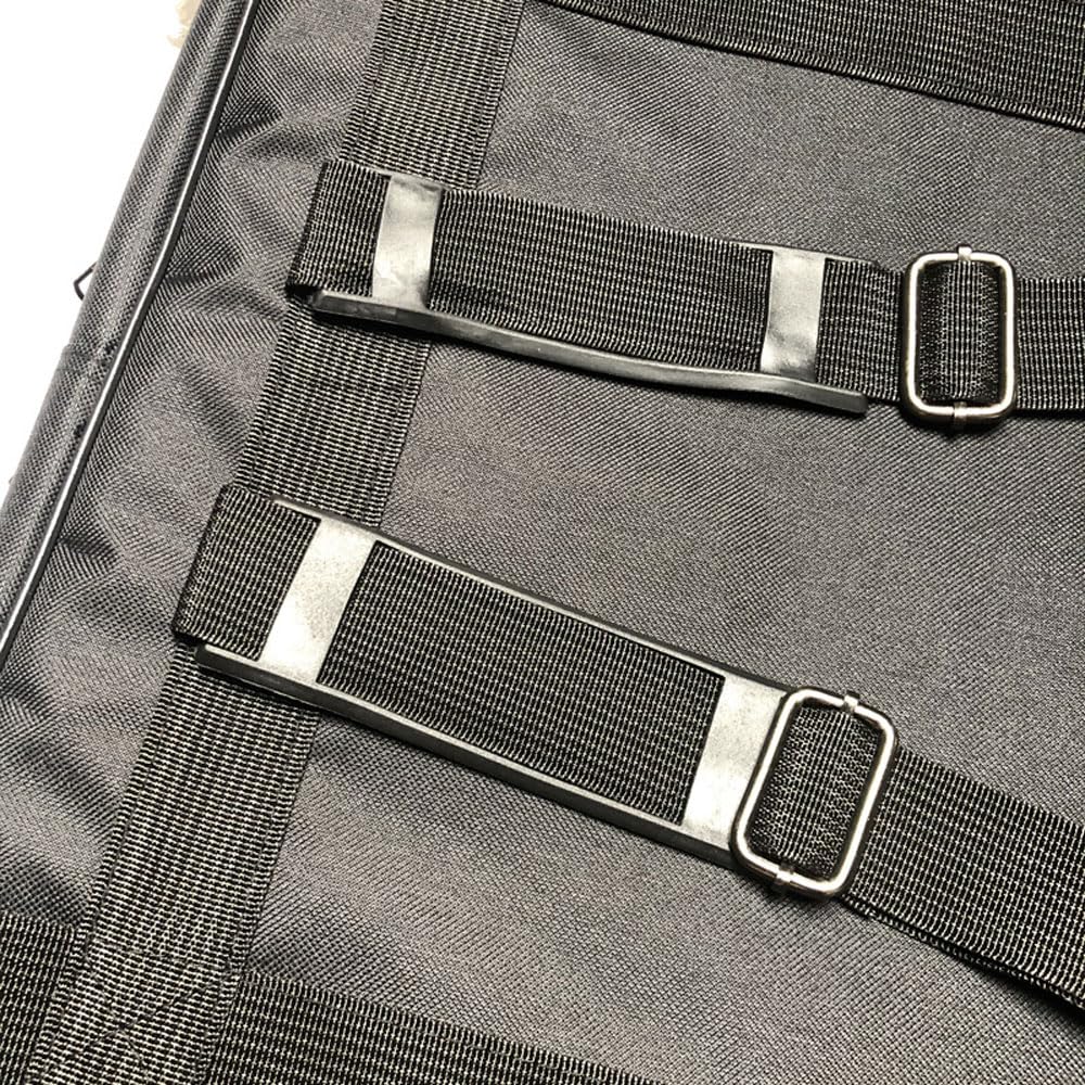 Borsa a fisarmonica per 120 basso fisarmonica, custodia imbottita per fisarmonica, in tessuto oxford impermeabile, zaino con spallacci, borsa per accessori, borsa per strumenti per adulti, Nero