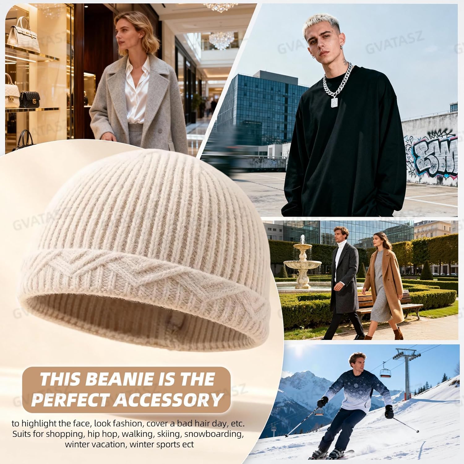 Winter Beanie Hat Knit Docker Cap Retro Worker Caps Skullcap Cuffed Brimless Hat Landlord Hats Warm for Men/Women - Image 7