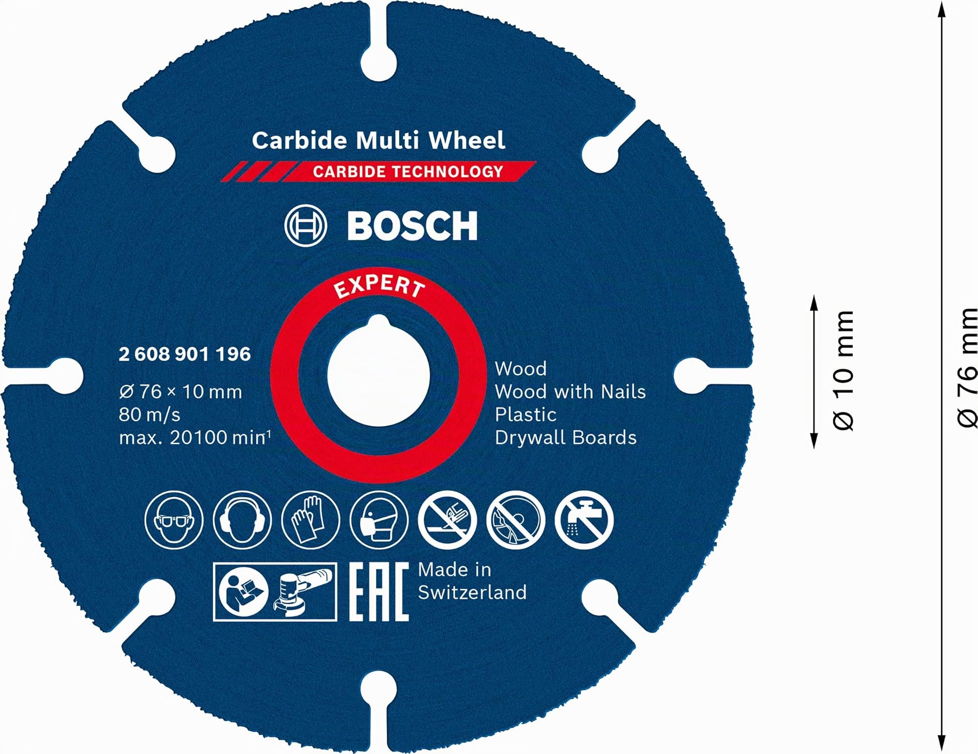 Bosch Set di 9 dischi professionali da 76 mm in mini L-Boxx (per GWS-12V, Ø 76 mm, accessori smerigliatrice angolare)