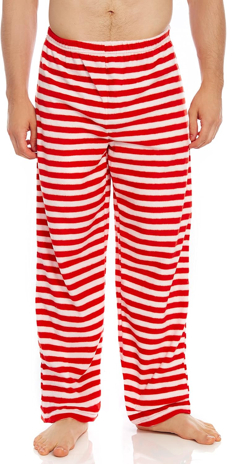 Leveret Men's Pajama Pants Fleece Lounge Sleep Pj Bottoms Christmas Pjs (Size XSmall-XXLarge)