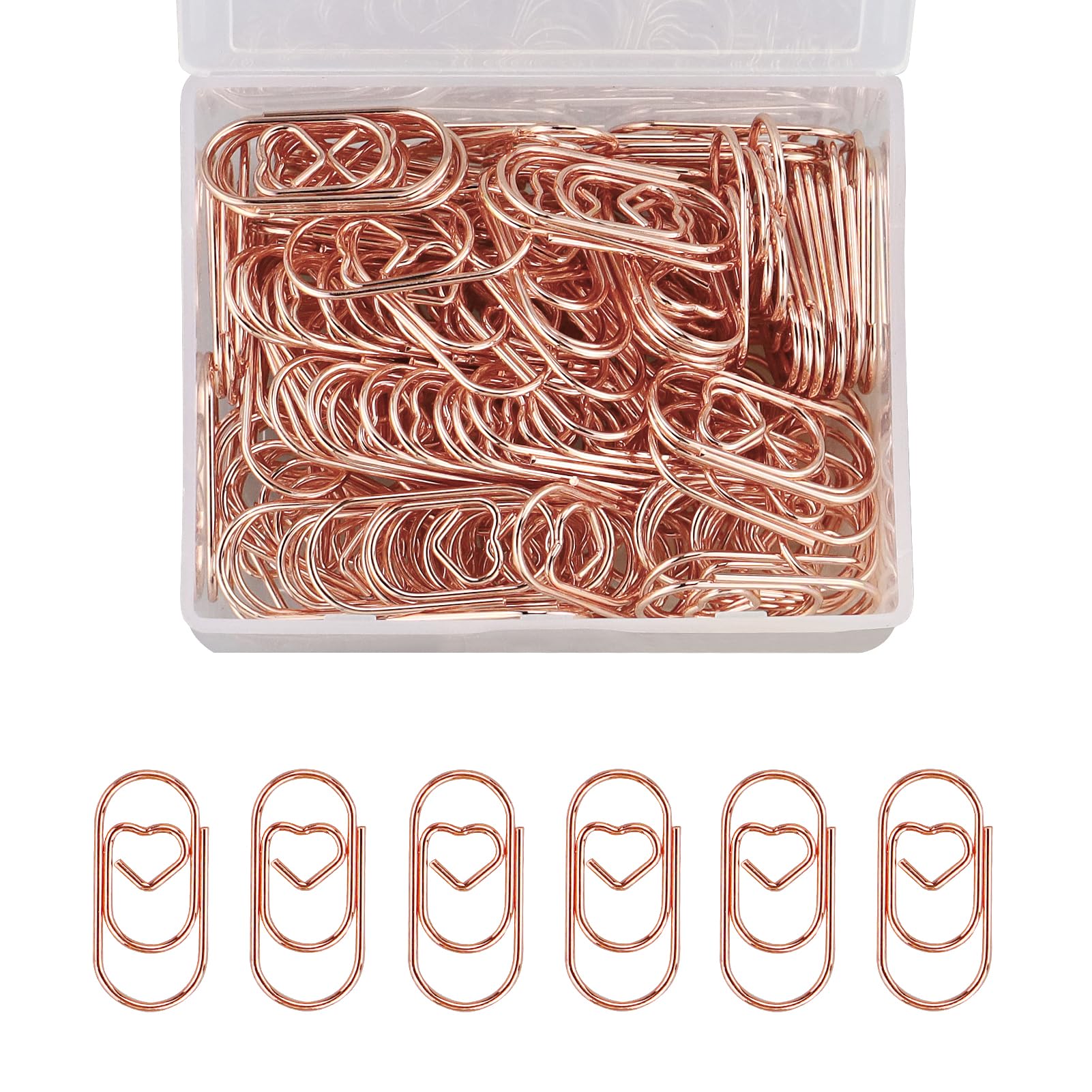 Graffette A Cuore Vicloon - 130 Clip Decorativi In Metallo Per Ufficio, Libri E Biglietti - Foto 13