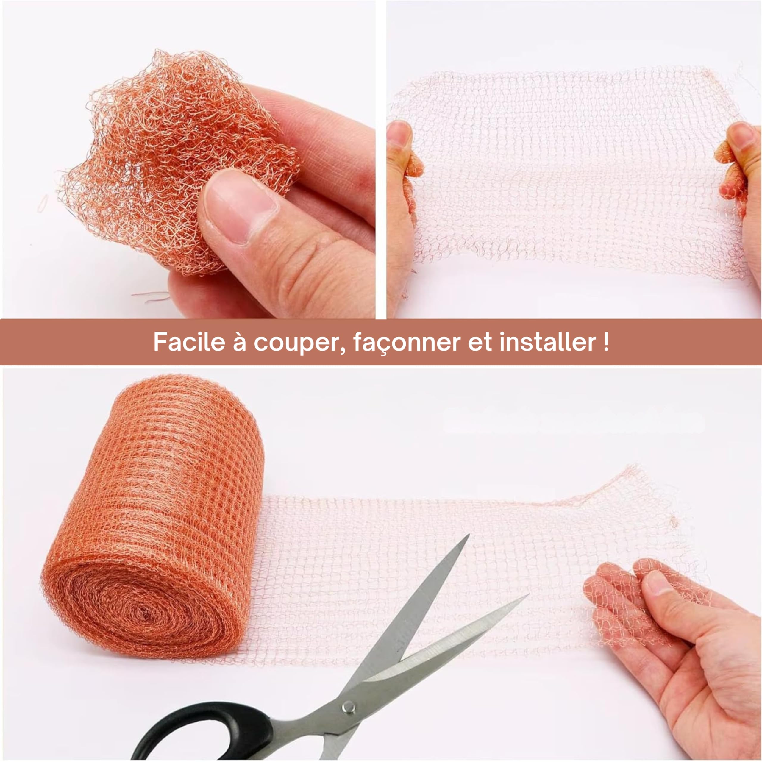 Filet Anti-Limaces Et Escargots Cuivre Double Couche 12,7cm X 6m - Protection Jardin Naturelle