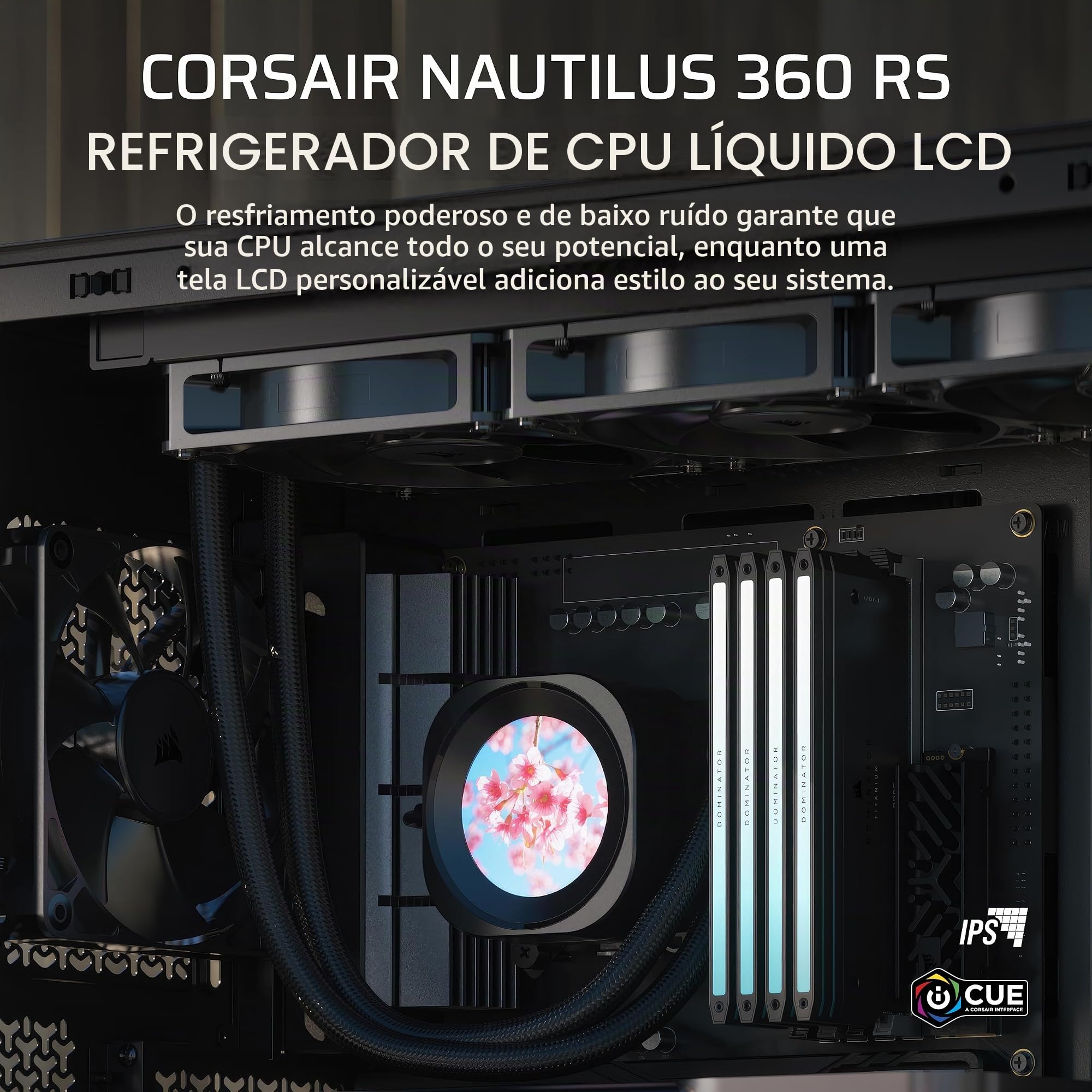 CORSAIR NAUTILUS 360 RS LCD Cooler Líquido de CPU, 360mm