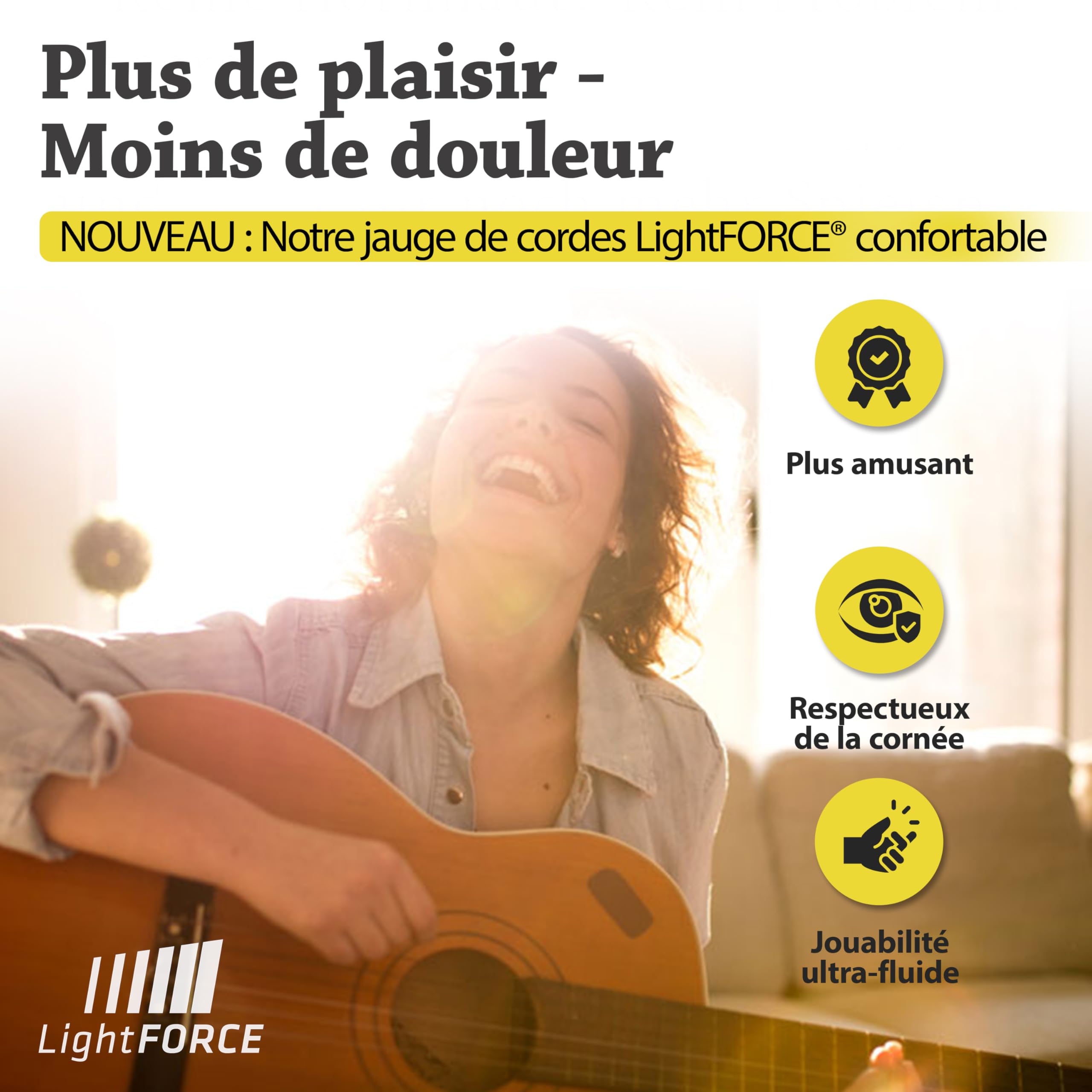 Belfort Cordes de Guitare haute Cordes pour Guitare Classique et guitare de concert pour I Kit de 6 cordes I silberumwobene Cordes en nylon I Bonus : gratuits eBook + 3 médiators - BF//C86