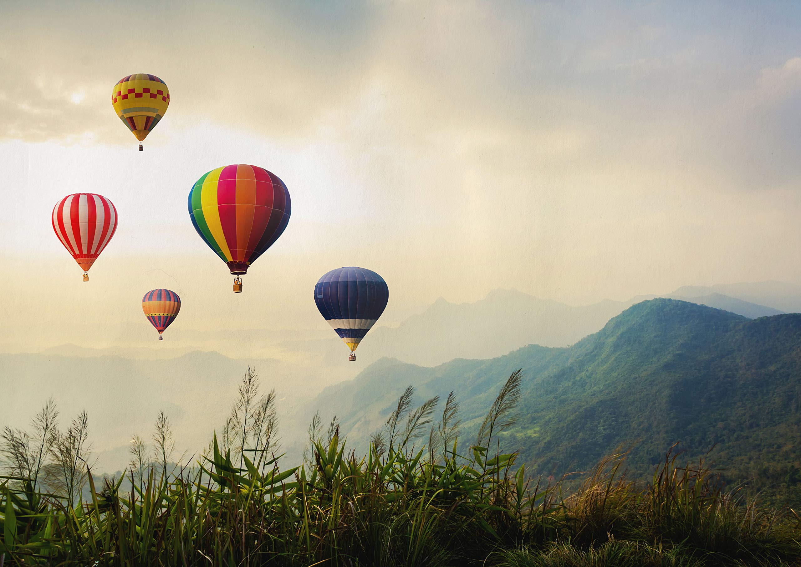 Destination Vinyl Posters Multicolor A1| Hot Air Balloon Poster Print X Scenery Wall Décor #14222 90Cm