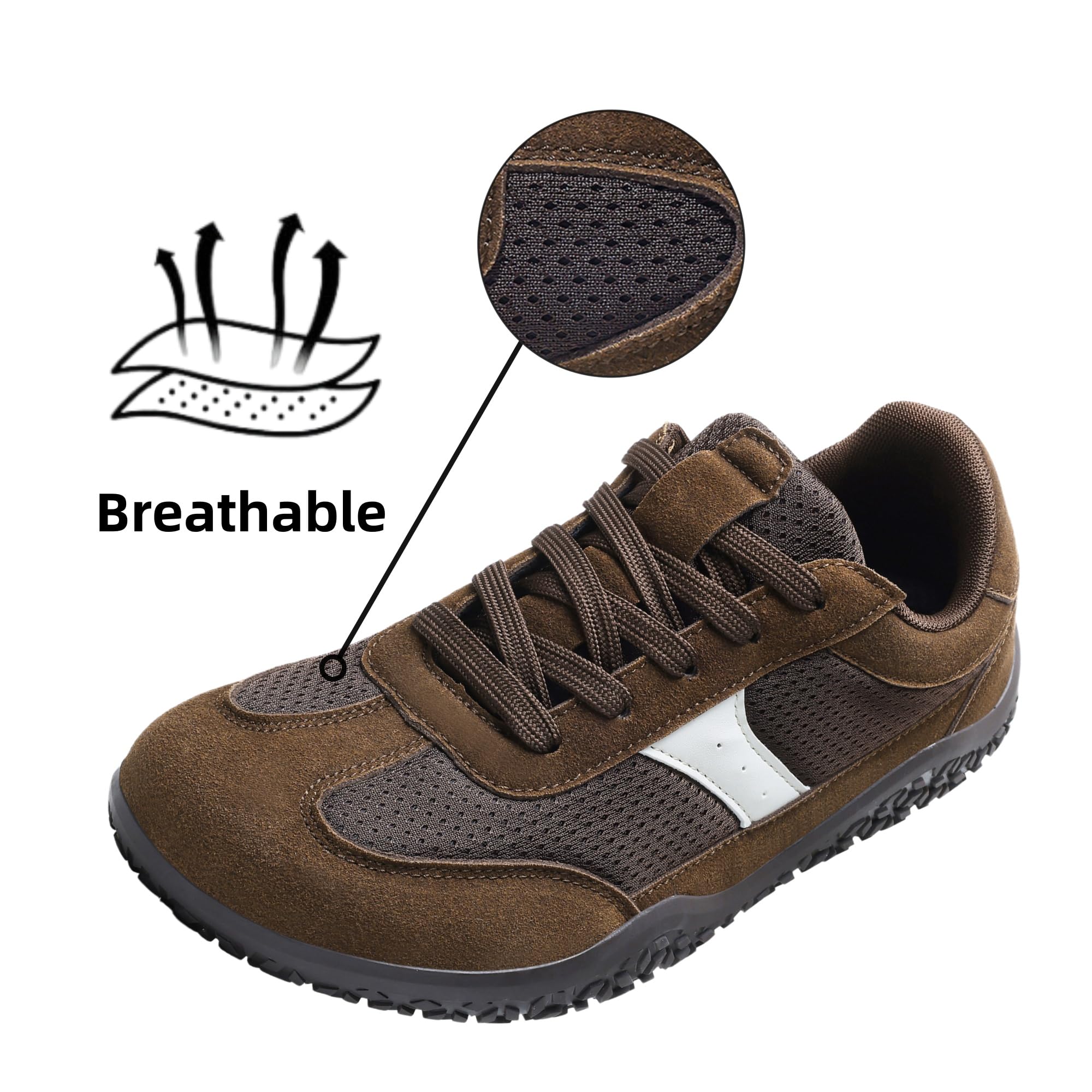 Meik Mangni Unisex Barefoot Zapatillas Minimalistas Hombre Mujer Ligera Zapatos Barefoot Anchos Transpirable y Antideslizante Zapatillas de Trail Running,Tallas:36-46 EU - 4