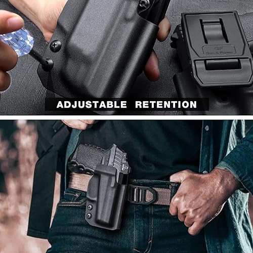 Miniatura 6 de OWB Funda Kydex compatible con Glock 1719, Glock 4343X, SD9 VE, M&P 9 M2.0 Compacto y tamaño completo, SCCY CPX-1 CPX-2, Hellcat, Taurus G3CG2C, M&P