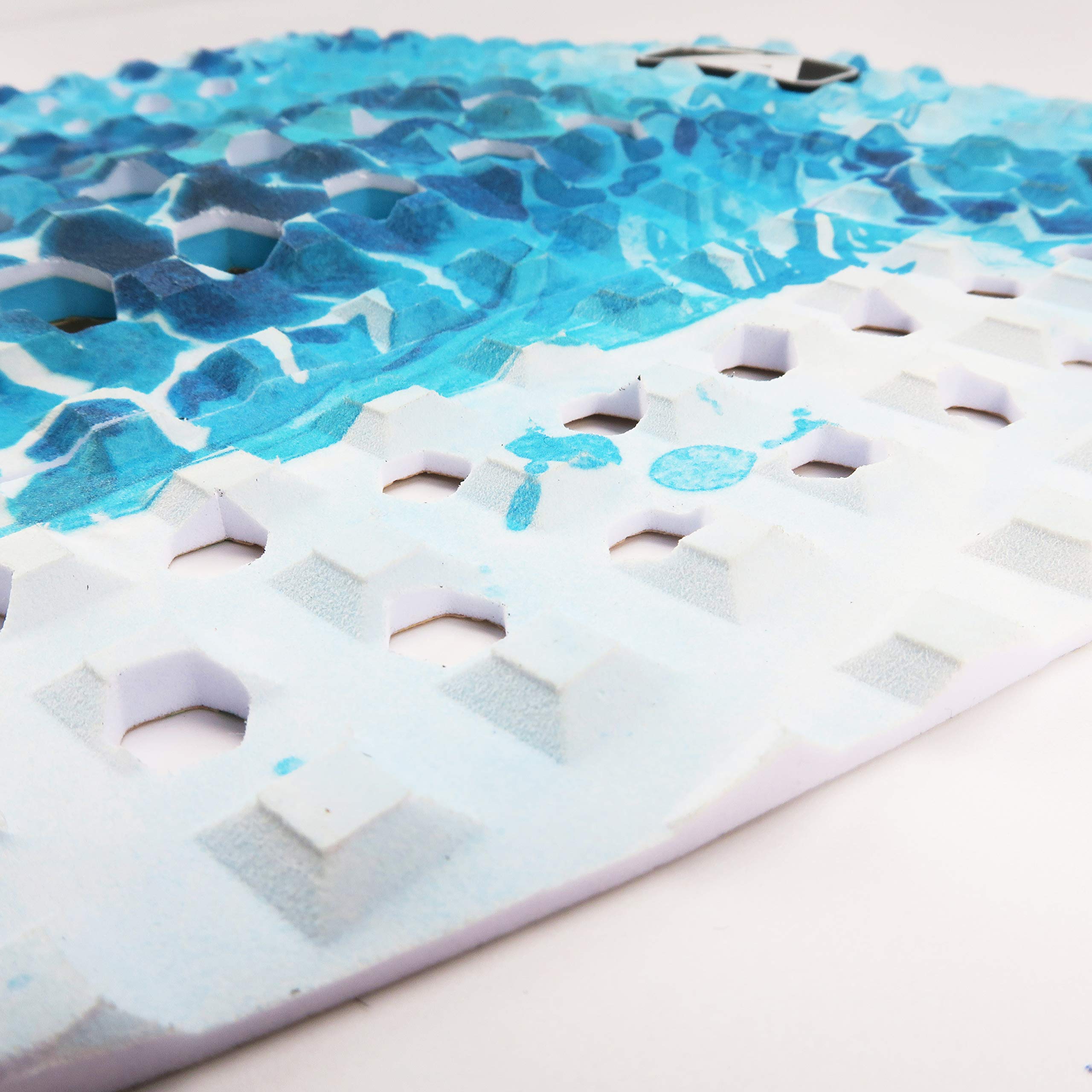 AQUBONA Almohadilla de tracción EVA de 3 Piezas para Tabla de Surf con Adhesivo 3M para Cola Profesional, se Aplica a Todas Las Tablas, Tablas de Surf, Tablas Cortas, Tablas de longboards, skimboards
