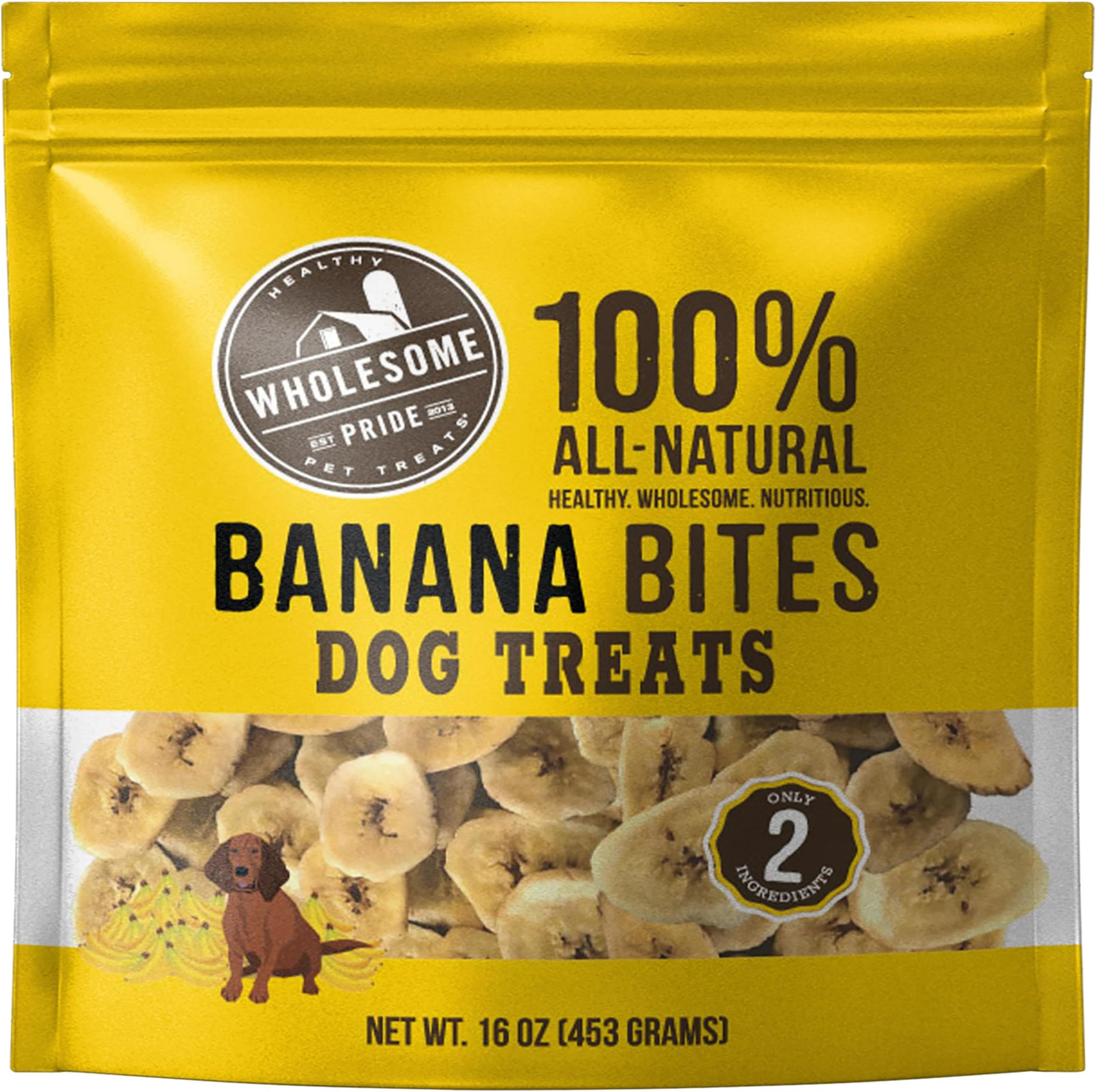 Banana Bites 100% All-Natural Limited Ingredient Dog Treats, 16 oz