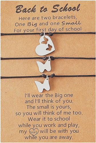 Long tiantian Pulsera para el primer día de escuela, pulsera de regreso a clases, trajes para mamá y yo, pulseras de regreso a clases, regalos de