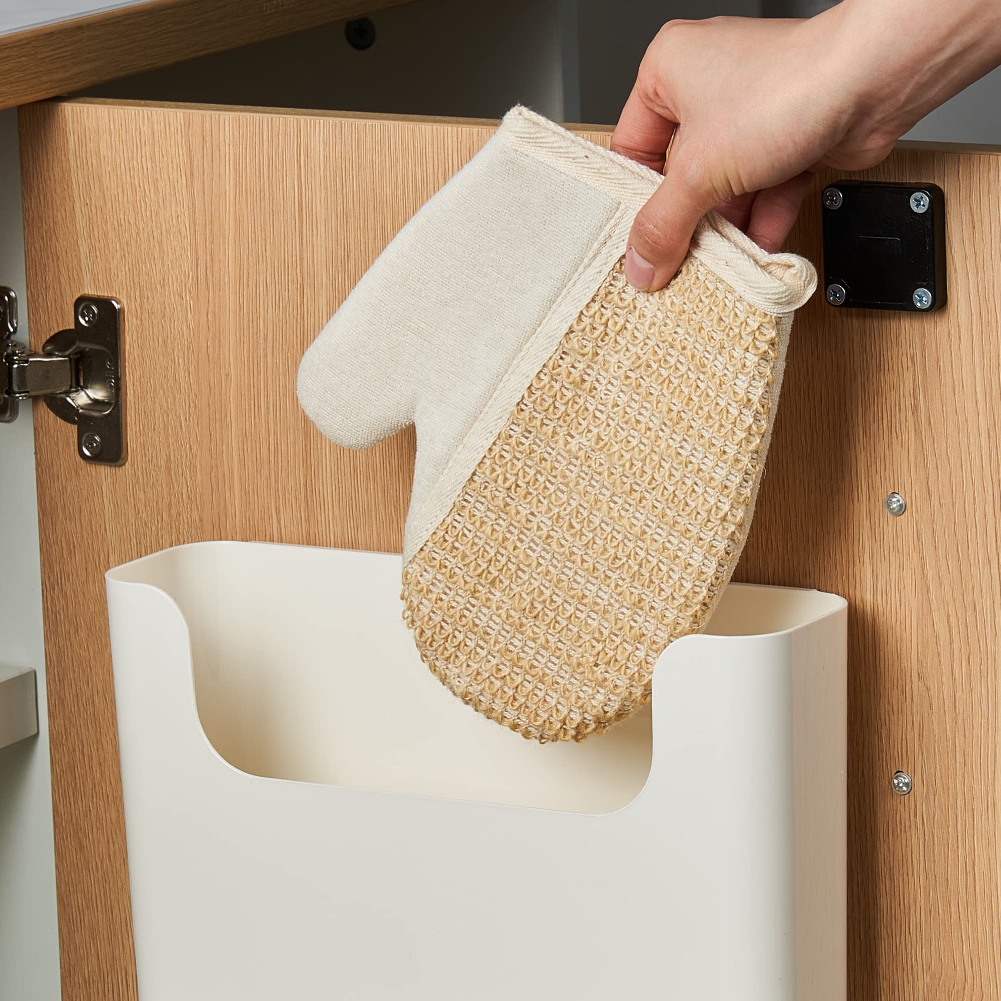 YOHOM No Drilling File Holder Wall Mails Magazines Organizer Adhesive Door Mount Single Pocket White 1 WHITE 1 — view 6