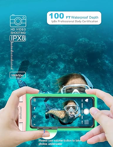 Miniatura 4 de Bolsa universal impermeable para teléfono con cordón para teléfono celular, IP8X, buceo, al aire libre, playa, flotante, bajo el agua, hasta 7.0