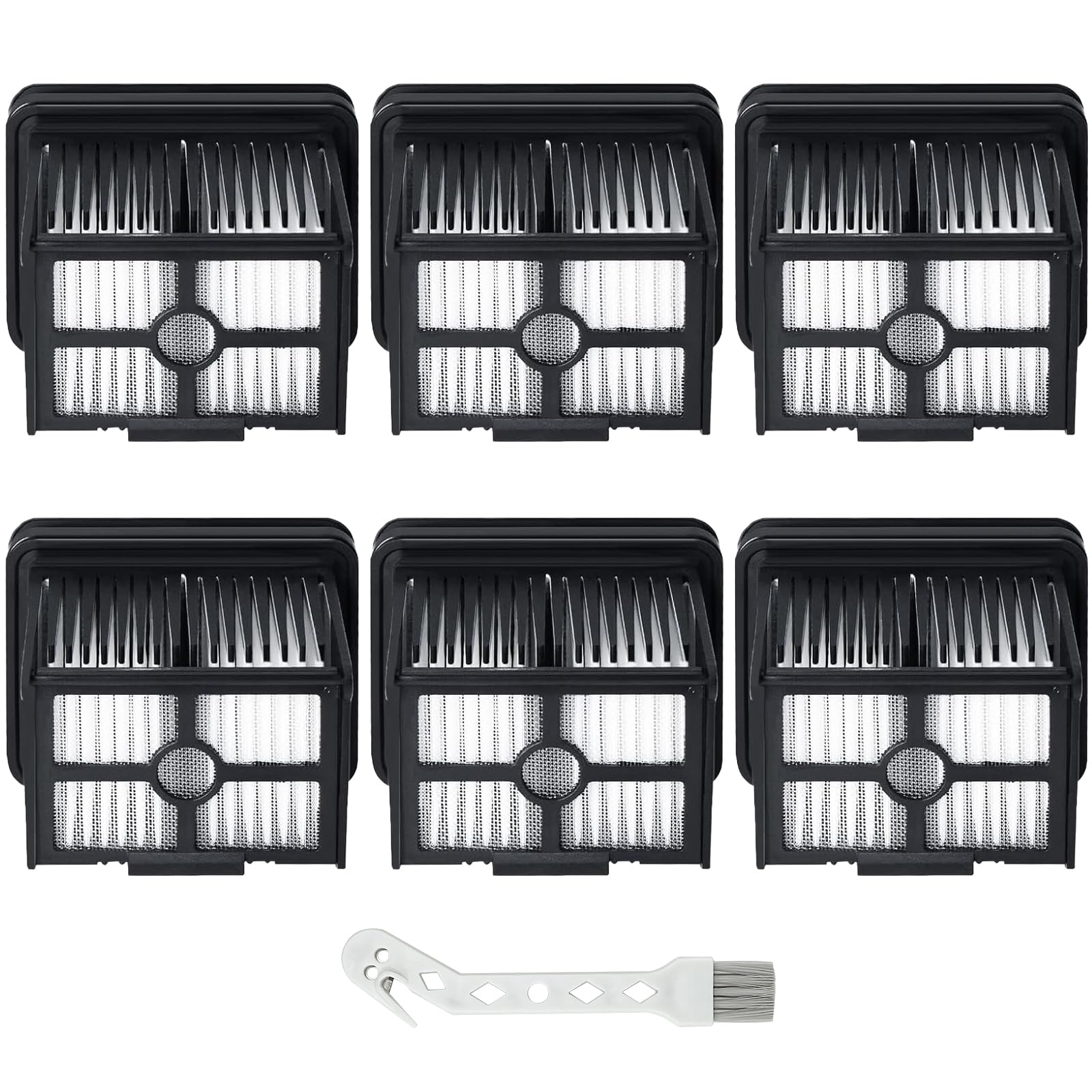 Pack of 6 HEPA Filters for Dreame H12 Pro/H12 Pro FlexReach/H12 Dual/H12 Pro Ultra/H13 Pro/H15 Pro/H15 Pro Heat/H15 Mix/M12/Mova M10 Wet and Dry Vacuum Cleaner, Replacement Filter Accessories