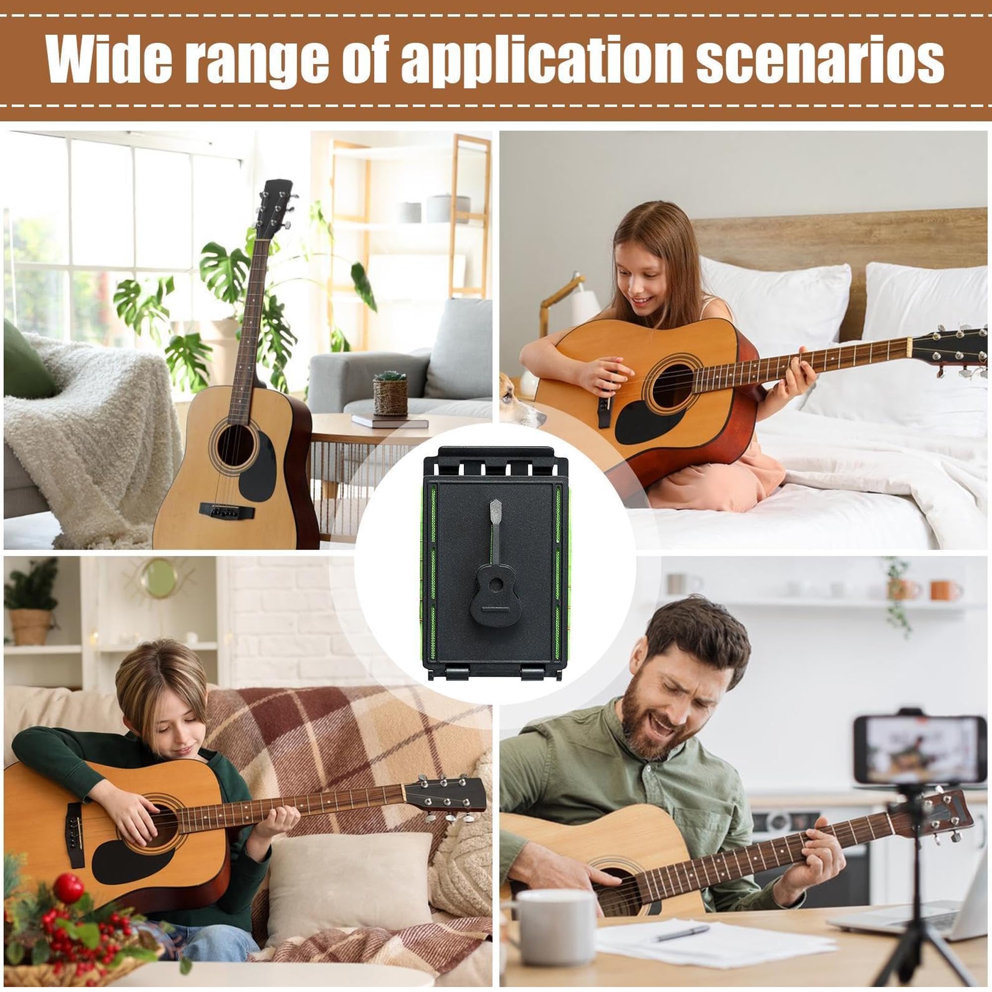 Limpiador de cuerdas para diapasón de guitarra, paños de limpieza rápida para trastes, herramientas para eliminar manchas ocultas, accesorios de mantenimiento, hilo (6Pcs, Rust removal)