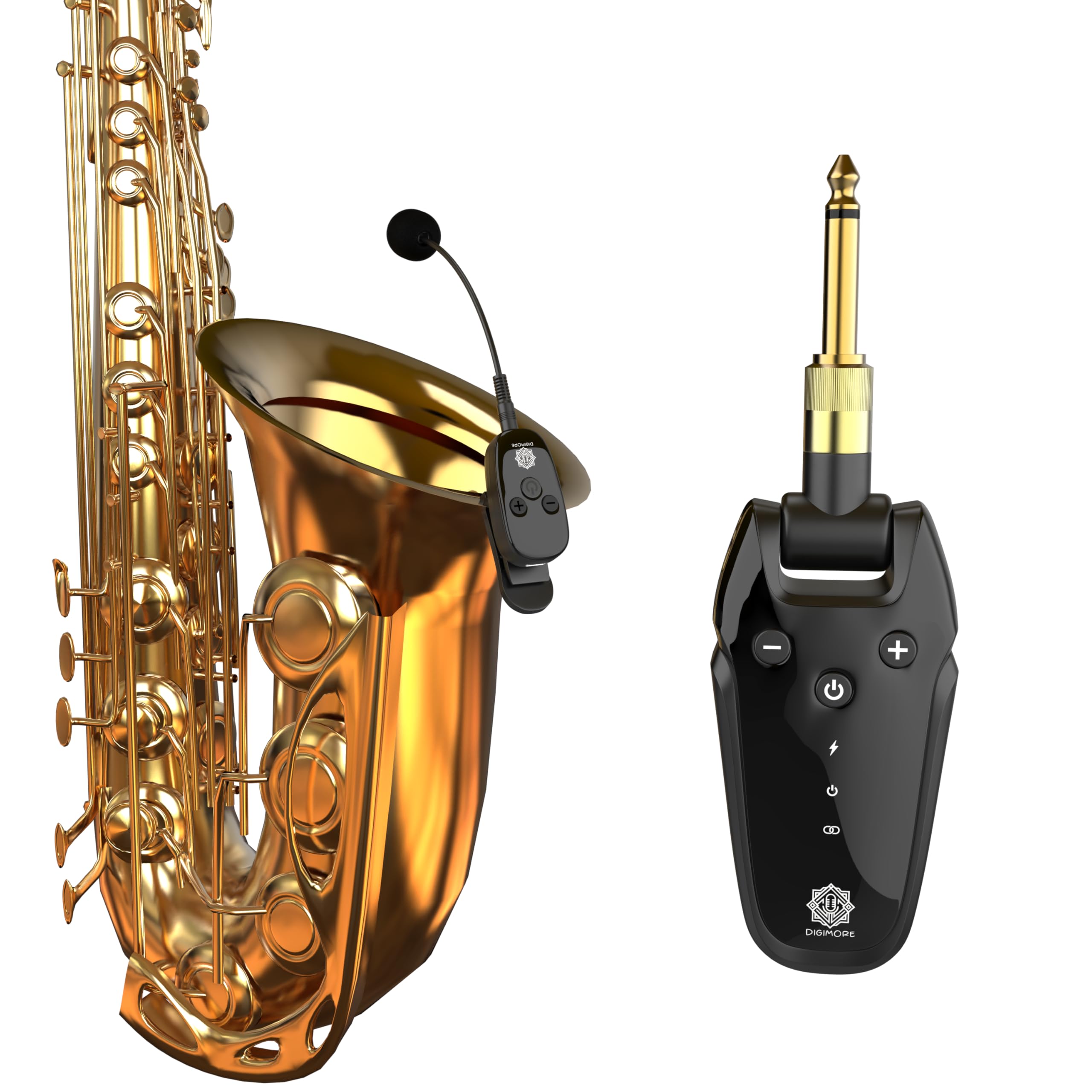 DIGIMORE Wireless Saxophone Microphone System | Transceiver | Built-in Condenser Mic | Low Latency | Long Battery Life | Ideal for Live Performance & Recording (D-344)-picture-13