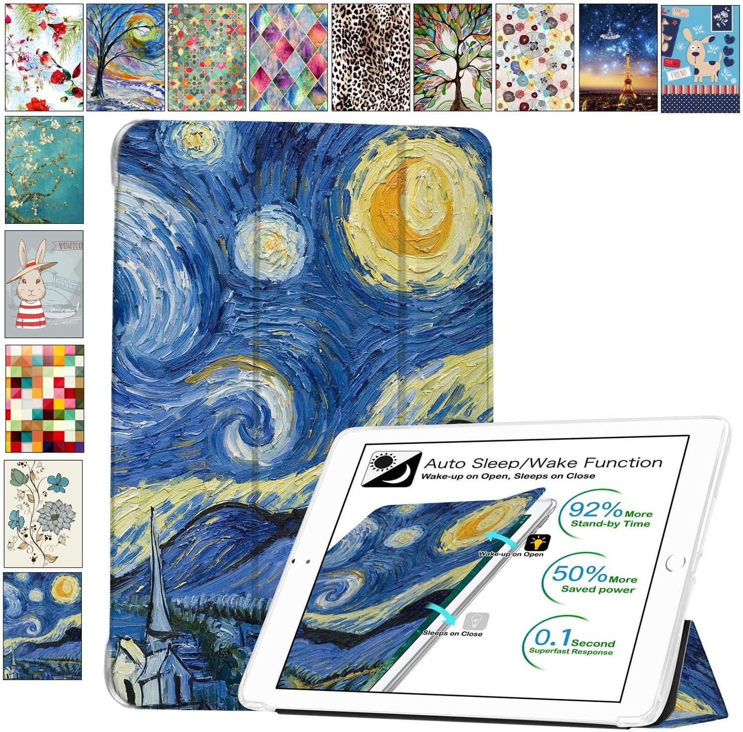 DuraSafe Cases for iPad Air 4th 5th 10.9 / 6th 11th Gen 2020 2022 2024 A2588 A2589 A2591 MM9E3LL/A MM9D3LL/A A2316 MME23LL/A MM9C3LL/A MM9F3LL/A MYFQ2LL/A MYFM2LL/A MYFR2LL/A MM9N3LL/A - Starry Night