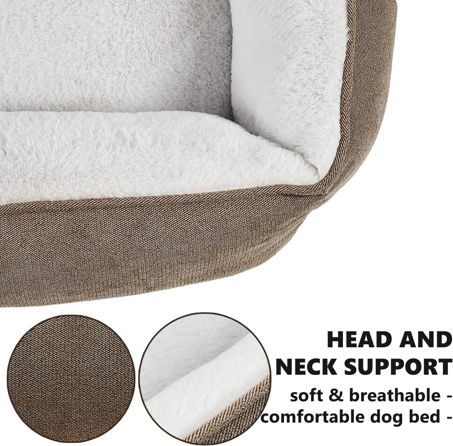 Durable Square Dog Bed - Machine Washable, Comfortable for Small & Medium Puppies