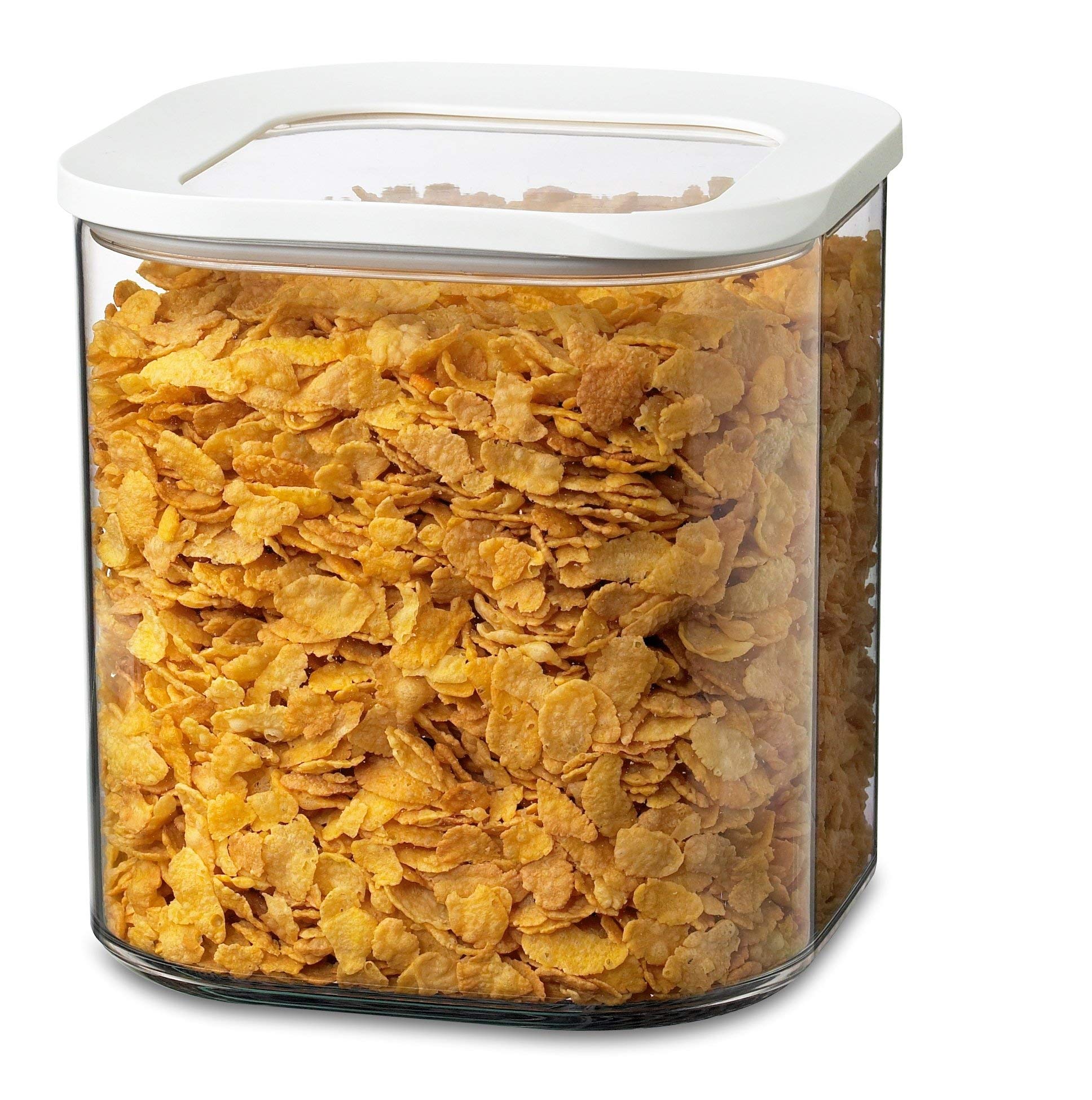 MepalModula Transparent Food Storage Containers | Perfect for Dry Goods | Dishwasher Safe | White Transparent Lids | 93oz/2750ml | BPA Free | Made in Holland