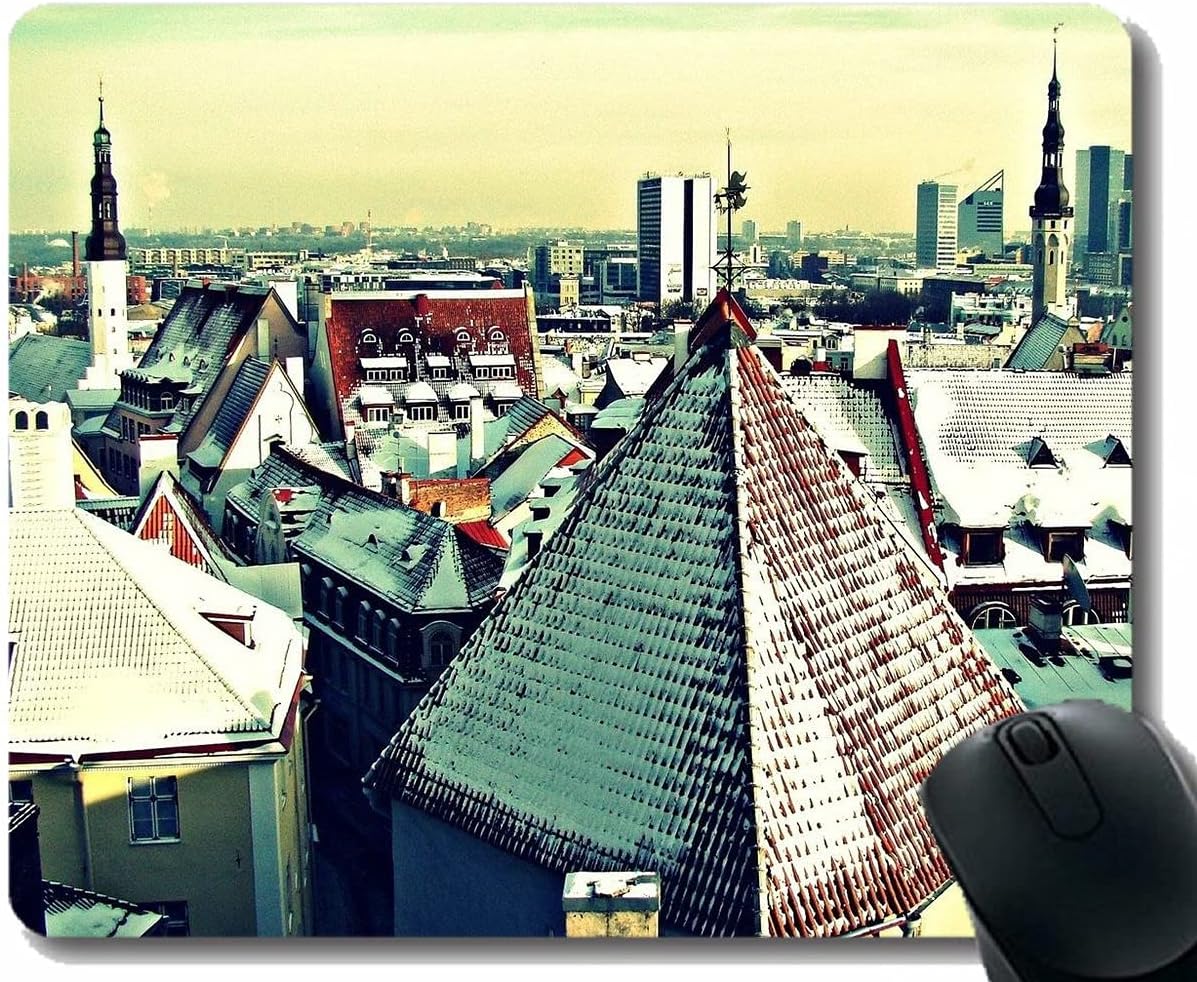 Gaming Mouse Pad Custom,Buildings Street Shop Windows Mouse Pads