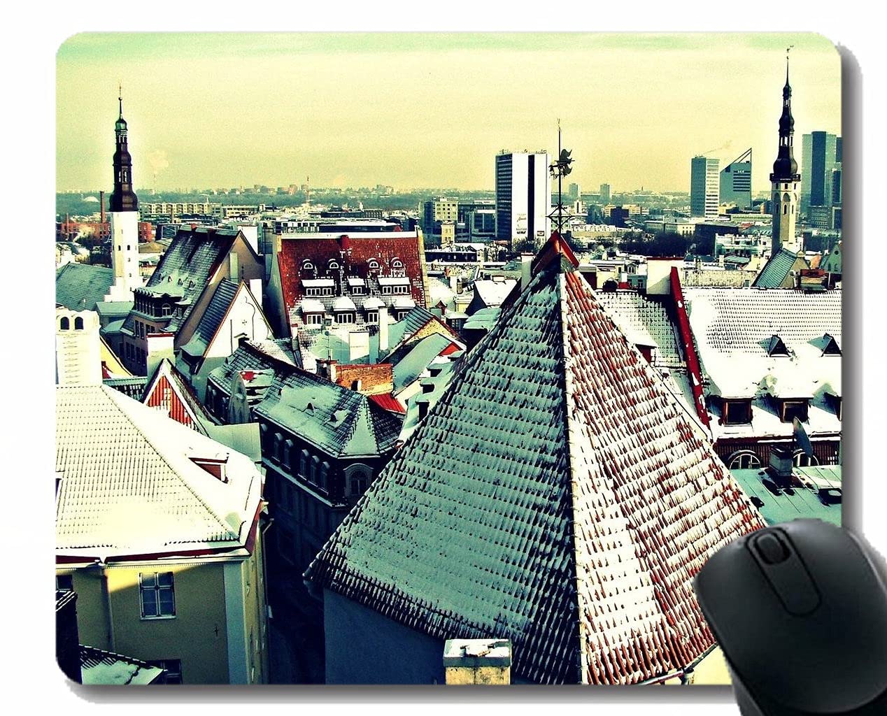 Gaming Mouse Pad Custom,Buildings Street Shop Windows Mouse Pads