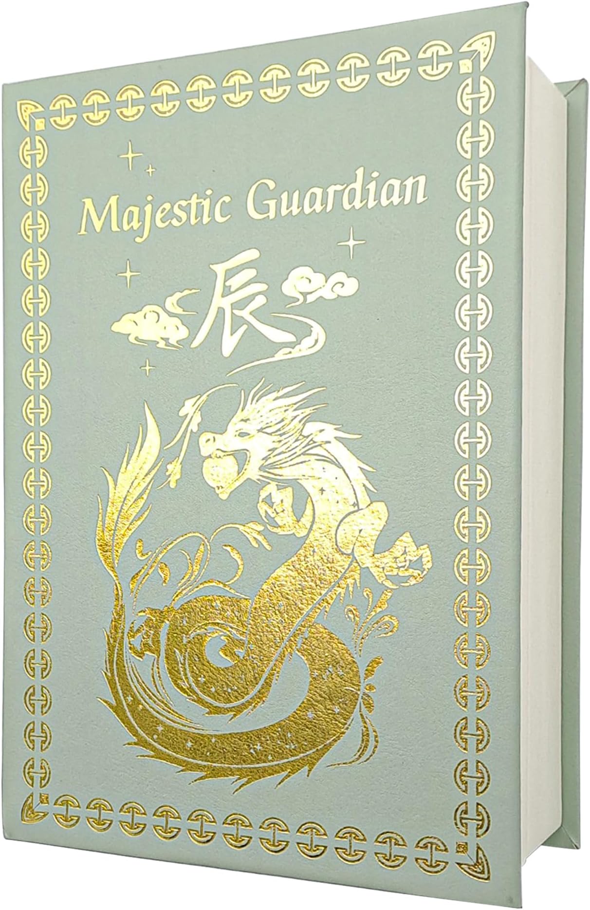 VitaFeliVitaFeli Zodiac Sign Book Shaped Jewelry Organizer - Stand-up Jewelry Box with Luxury & Noble Appearance – Large Storage with PU Leather & Magnetic Lock (Dragon_Green)