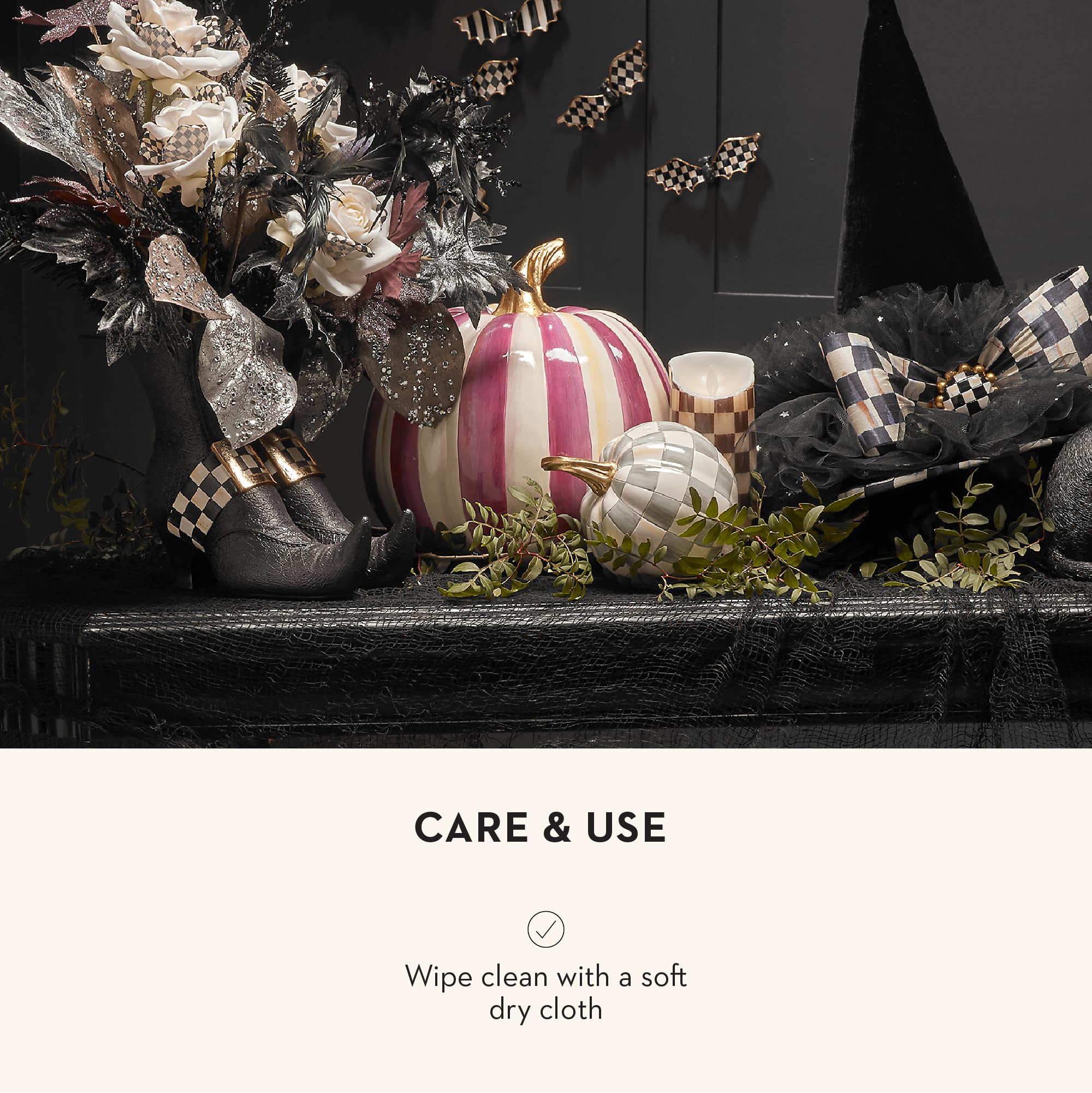 Amazon.com: MACKENZIE-CHILDS Mini Decorative Pumpkin for Fall
