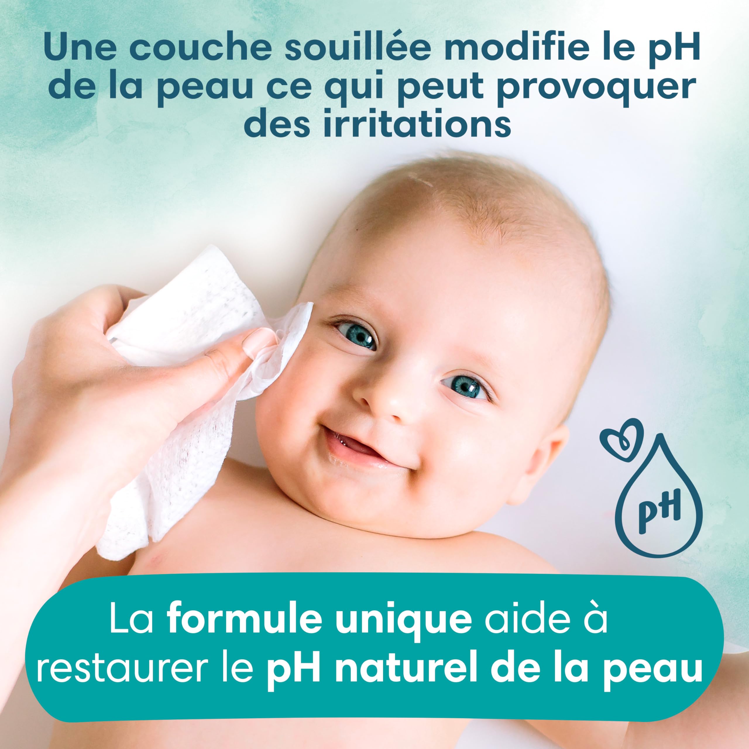 Pampers Premium Protection Taille 1, x112 Couches, 2kg-5kg, Double Protection pour la peau et contre les fuites + 10 Lingettes Harmonie Aqua Gratuites
