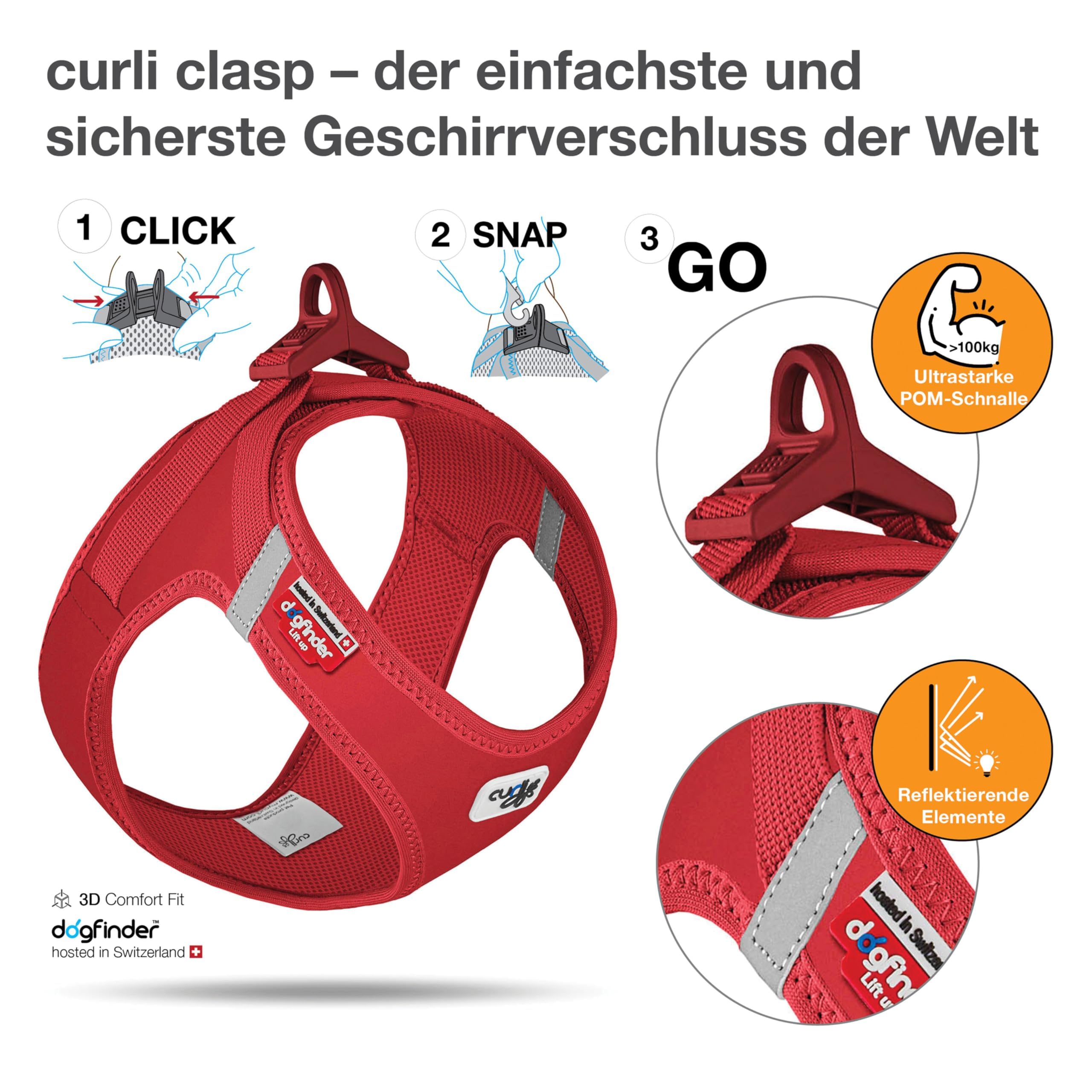 Vest Harness curli Clasp Softshell Red 2XS - Image 3