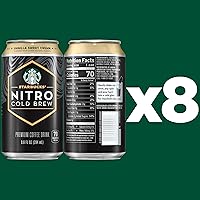 Vista 3 de Starbucks Nitro Cold Brew, Vanilla Sweet Cream lata de 9.6 onzas líquidas (paquete de 8) (el embalaje puede variar)