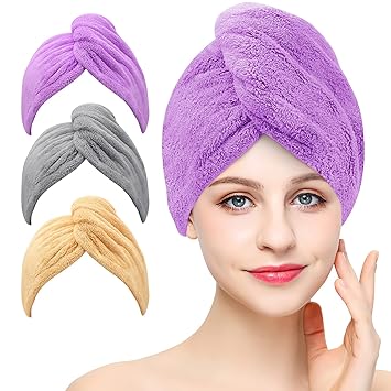 Hair towel wrap with button Clearance