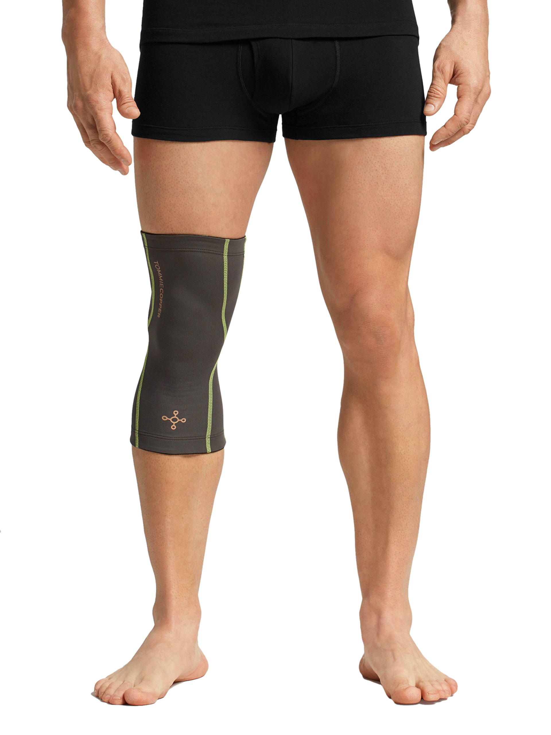 Tommie Copper Performance Knee Sleeve 2.0, Slate Gray/TC Sulphur Stich, 3X-Large