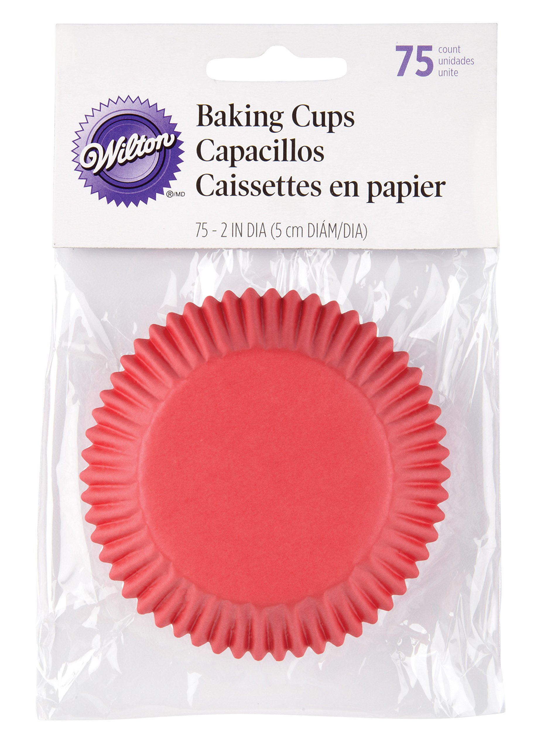 Wilton Assorted Pink, Red, White Standard Baking Cups, 75 Count