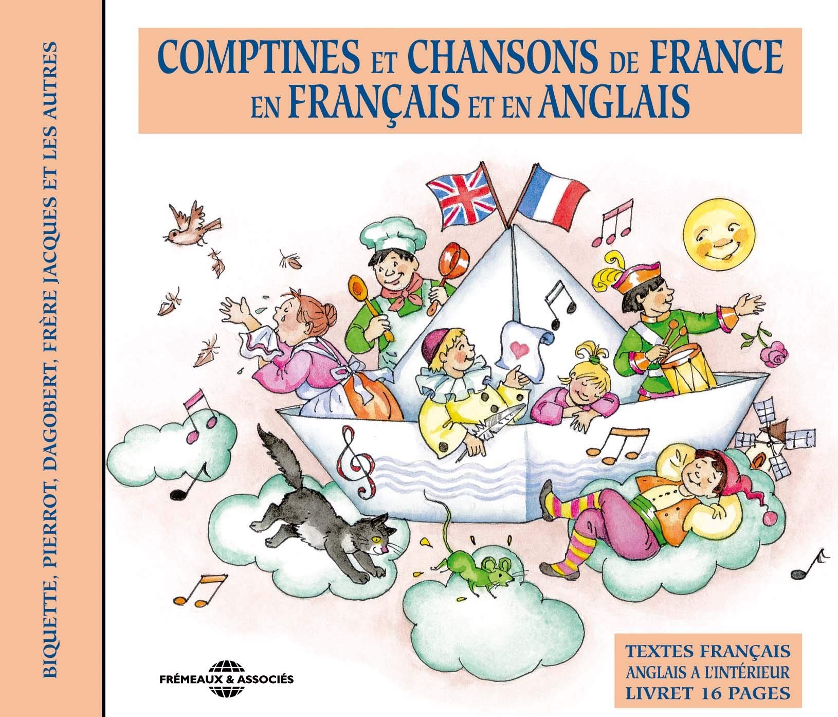 Comptines Et Chansons De France [CD + Book] [Audio CD] En Francais Et En Anglais