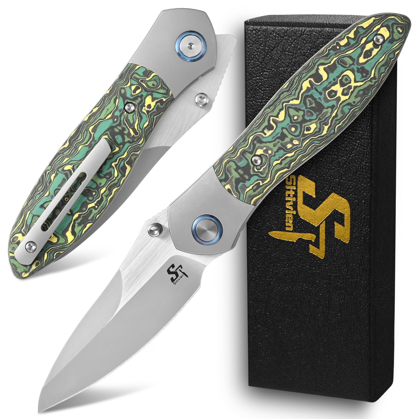 Amazon.com : Sitivien ST273 Folding Knife, S90V Steel Blade