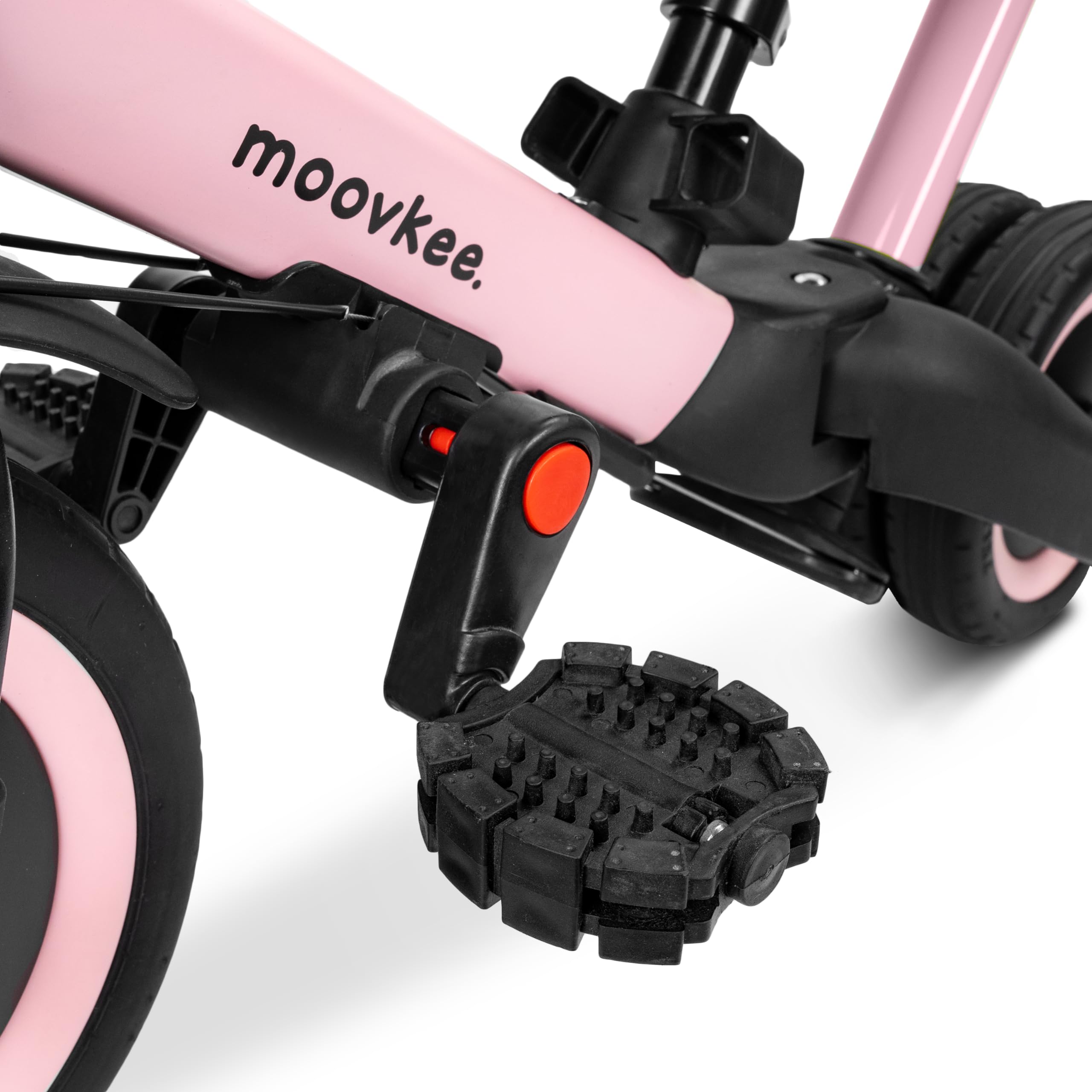 6in1 Dreirad ab 1 Jahr mit Schubstange - Rosa Laufrad für Baby | Kinderfahrrad Faltbar 1–5 Jahre Laufräder Multifunktionales und Stabil Sicherheit Lauflernrad für Ihr Kind