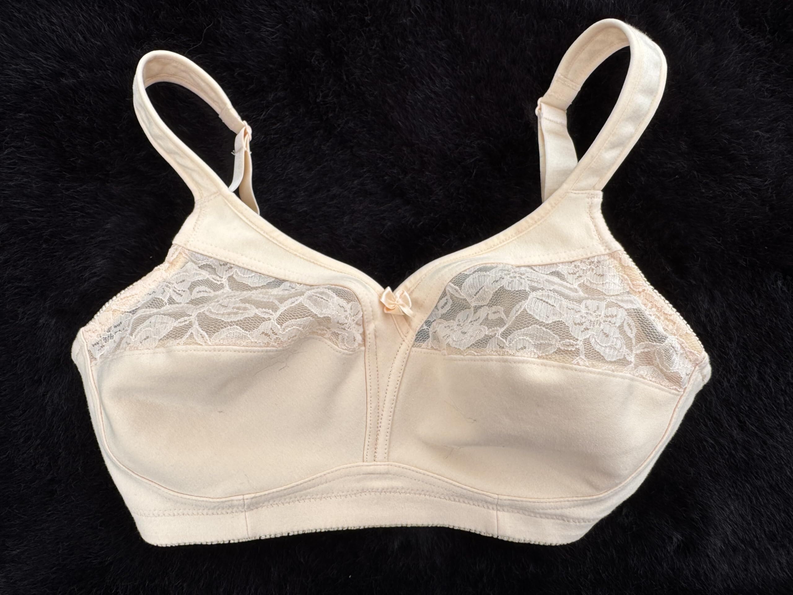 Biustonosz Po Mastektomii Z Bawełny W Dużym Rozmiarze Damski Bra Pooperacyjny, Bez Fiszbin, Komfortowy, Na Co Dzień, Z Silikonową Protezą Piersi(Beige,E_38/85)